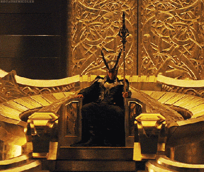 loki on throne